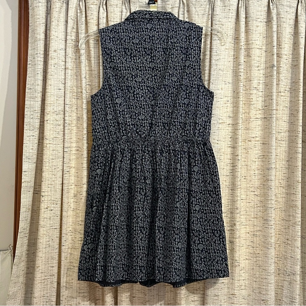 Jack Wills Fabulously British Key Print Sleeveless Dress - 8 - Picture 8 of 9